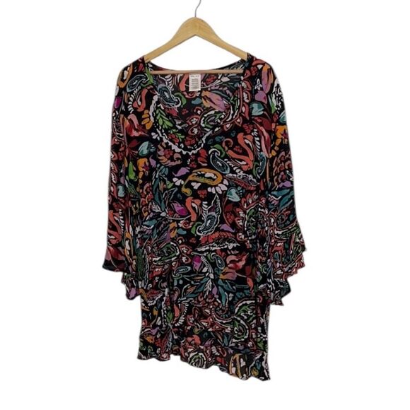 Anne Cole Cover Up, Colorful, black, XL - Picture 1 of 5